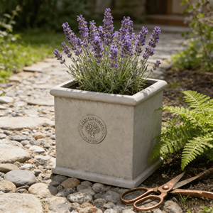 American Style Ceramic Glazed Finish <b>Flower</b> <b>Pot</b> <b>Planter</b> Drainage Hole Eco-Friendly Durable Sand Yellow Square Design for - Product Image 3