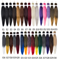 Cheveux synthétiques pré-étirés pour tresses, non pliés, 52 pouces, 6 pièces dans un paquet, tresses faciles, extensions de cheveux douces et volumineuses