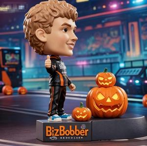 カスタムeスポーツゲーマー樹脂製ボブルヘッド、手描き漫画風首振り人形、デスクデコレーション用 - Product Image 2