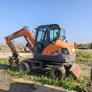 Excavadora de ruedas Doosan DX60W-9C usada con pintura original, excavadora hidráulica mini de 6 toneladas, excavadora usada de alta calidad en venta a bajo precio. - Product Image 3