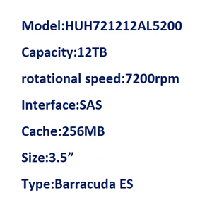 Disque dur mécanique Helium de qualité professionnelle 12 To HC520 SATA 7200 tr/min 256 Mo CMR Vertical pour serveur <span class=keywords><strong>HUH721212ALE600</strong></span> - Product Image 4