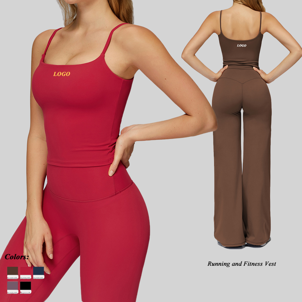 Women's Quick-dry Yoga Tank Top Round Neck Sport Vest Sexy Large U-back Slim Fit Top for Female Outdoor Running & Fitness