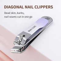 Ensemble de manucure en acier à haute teneur en carbone 4 pièces avec coupe-ongles à lame incurvée, ouverture large de la mâchoire, coupe-ongles pour les doigts et les orteils pour les soins des bébés