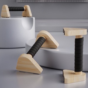 Thân Thiện Với Môi Bằng Gỗ Với EVA Push-Up Khung Người Đàn Ông Của Phụ Trợ Huấn Luyện Viên Đẩy Up Nga Đứng-Up Tập Thể Dục Hình Chữ I Parallettes - Product Image 4