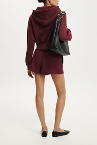 Ribbed Straps Cuff and Hem Design <strong>Women's</strong> <strong>Longline</strong> <strong>Hoodie</strong> No logo <strong>Women's</strong> Hoodies Bulk Custom Full <strong>Zip</strong> <strong>Hoodie</strong> Manufacturer - Product Image 6