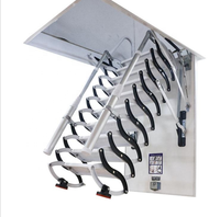Échelle de grenier électrique pliable en aluminium, échelle télescopique pliable, échelle de grenier pliable, couleur personnalisée, service de garantie