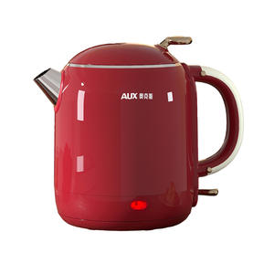 Bouilloire électrique AUX 1L 2L rouge et blanc en acier inoxydable 304, style rétro, ébullition rapide, fonctionnement à un bouton - Product Image 2