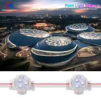 Sumber Cahaya Titik Pixel LED RGB 30mm DC24V IP67 Tahan Air Warna Penuh Digital Node untuk Dekorasi Fasad Bangunan