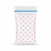 Sacs mini-zippés en LDPE à pois transparents refermables pour échantillons cosmétiques, sachets de voyage, articles de toilette, approvisionnement en gros