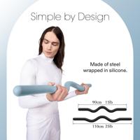 Barre de Pilates lestée 15lb 25lb en fer et silicone, durable, pour entraînement de yoga et fitness à domicile