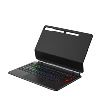 Casing Keyboard lampu latar RGB ajaib, penutup Keyboard magnetik untuk Samsung Galaxy Tab S9 S8 S7 Plus