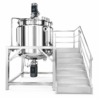 Cuve de mélange à double enveloppe avec agitateur à spatule pour produits cosmétiques et produits chimiques quotidiens