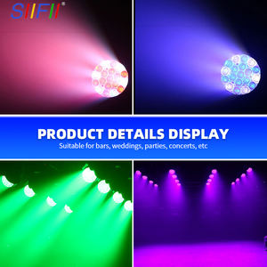 Luz LED de Cabeza Móvil 19*15W RGBW para Escenario, Efecto Beam y Wash, para DJ, Club, <span class=keywords><strong>Discoteca</strong></span>, Fiesta, Boda, Eventos, Iglesia, Bar, <span class=keywords><strong>Discoteca</strong></span> Nocturna - Product Image 5