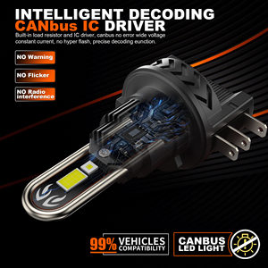 Легкая установка H15 U60 86W 8600LM 6075 15 чипов 45mil 3535 4 чипа IP68 бесшумный вентилятор Canbus светодиодные фары U-образная медная трубка - Product Image 4