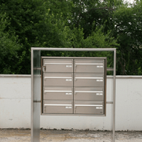 Boîte aux lettres avec serrure à clé en acier galvanisé, étanche, pour l'extérieur, boîte aux lettres