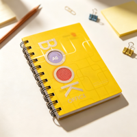 Carnet à spirales personnalisé à couverture rigide A6 PP avec découpe créative et impression