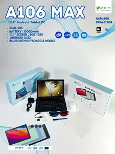 Best Seller 10.1 Inch Android OS12 Tablet PC With Bluetooth Keyboard Mouse RAM 8GB ROM 512GB Computer Tablets 10000mAh Battery