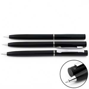 Bolígrafo Metálico Azul Oscuro con Diseño en Espiral para Uso en Resorts, con Logotipo del Nombre del Hotel, Ancho de Escritura de 1.0 mm - Product Image 3