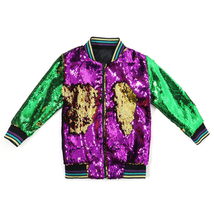 Giacca Reversibile con Paillettes per Mardi Gras, Abbigliamento Femminile e per Bambine, Vendita Calda - Product Image 2