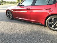 Aileron de lèvre d'extension de jupes latérales en fibre de carbone pour Alfa Romeo Giulia 2017-2020