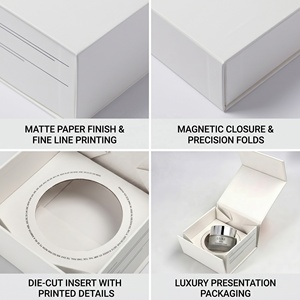 Custom Printed Foldable Skincare Serums Creams Gift Box Collapsible Inner Tray Saves Space & Shipping Cost Cosmetic <b>Paper</b> Boxes - Product Image 3