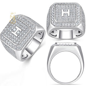 Hot Sell Luxury 925 Sterling Silver Fully Iced Out VVS <strong>Moissanite</strong> <strong>Ring</strong> Custom Hip Hop <strong>Moissanite</strong> Diamond <strong>Ring</strong> for <strong>Men</strong> - Product Image 6