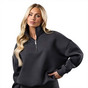 Última Moda 2026: Sudaderas Oversize de Algodón 100% con Cremallera de Cuarto, Estilo Urbano y Cuello Alto, con Dobladillo Flexible Tejido, Personalizadas para Invierno - Product Image 3
