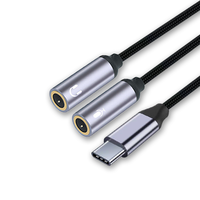 Câble audio portable 3,5 mm Y Splitter AUX pour casque, ordinateur, voiture, adaptateur audio professionnel 2 en 1 avec prise plaquée or