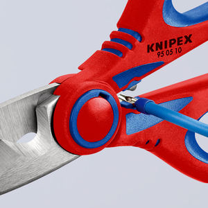 Tijeras de electricista KNIPEX 95 05 10 SB con empuñaduras multicomponentes, reforzadas con fibra de vidrio, 160 mm - Product Image 4