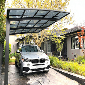 <span class=keywords><strong>Kit</strong></span> de carport en aluminium avec <span class=keywords><strong>toit</strong></span> en polycarbonate, auvent pour deux voitures |   Abri de stationnement extérieur arqué et antirouille pour jardin domestique - Product Image 3