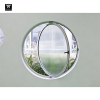 Ventanas Pivotantes Redondas Modernas de Aluminio con Vidrio Acanalado 360 °   Ventanas Circulares de Vidrio Templado con Diseño Giratorio Georgia