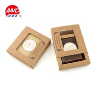 Boîte à savon en papier kraft découpé, avec impression personnalisée, fenêtre, livraison rapide, pièces
