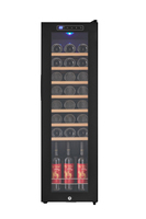FSE Armoire à vin 31 bouteilles Petit réfrigérateur à boissons Étagères en bois Réfrigérateur à vin 80L Refroidisseur à vin pour bar d'hôtel