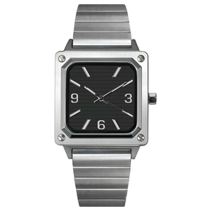 Reloj Cuadrado para Hombre, Reloj de Pulsera de Acero Inoxidable, Reloj de Cuarzo a Prueba de Agua, Reloj de Pulsera Sencillo para Hombre - Product Image 4