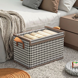 Kuş ızgara katlanır depolama sepeti ev çekmece tarzı dolap saklama kutusu giysi pantolon yorgan organize kutusu için - Product Image 2