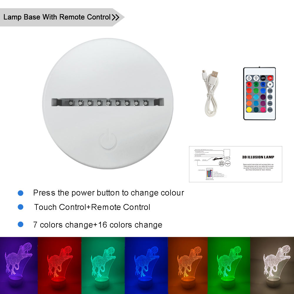 Base de lampe blanche (16 couleurs)