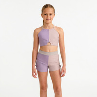 Badpakjes voor meisjes, tweedelig, UPF 50+, bikini's, zwemkleding, crop top & bikinibroekje voor 4-13 jaar