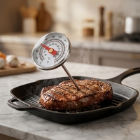 SW Mechanical Kitchen Thermometer Liquid Food Thermometer with Probe Kitchen Temperature Monitoring Tool with Food-grade Probe
