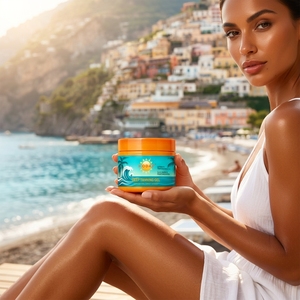 Lozione Autoabbronzante Naturale per Viso e Corpo con Olio di Carota, Gel Crema per Aumentare l'Abbronzatura - Product Image 1