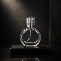 Flacon de parfum en verre à col serti 15 ml transparent, vaporisateur de voyage à fine brume, atomiseur cosmétique pour huile de parfum