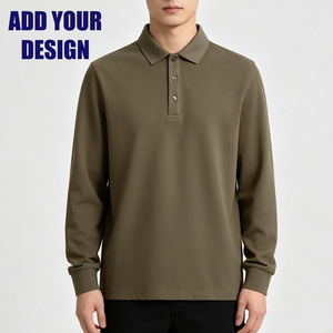 OEM/ODM Long Sleeve Polo Blank <b>T</b>-<b>Shirts</b> Bulk Print Logo Premium Homme <b>T</b> <b>Shirt</b> Wholesale Customized Plain Tshirts For Men - Product Image 2