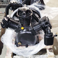 Piezas de compresor de pistón de transmisión por correa estilo Fiac WILLEST bomba desnuda de 3 cilindros de 2 etapas BWIII100FT 10Hp cabeza de compresor de aire de hierro fundido
