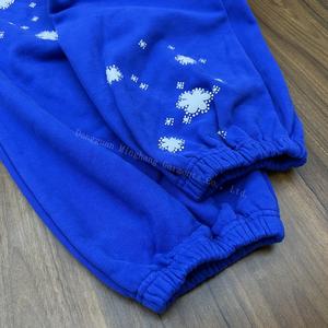 Chándal de algodón de alta calidad con logotipo estampado de soplo personalizado, Sudadera con capucha <span class=keywords><strong>y</strong></span> conjuntos de Jogger con diseño de diamantes, chándal - Product Image 4