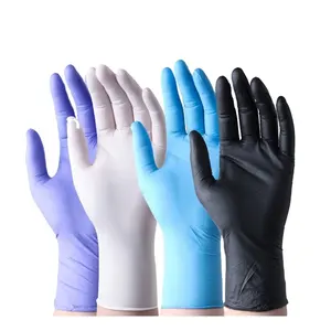 Latex Rubber Free Non-Sterile 5 Mil Nitrile Disposable Plastic Gloves for Medical Exam