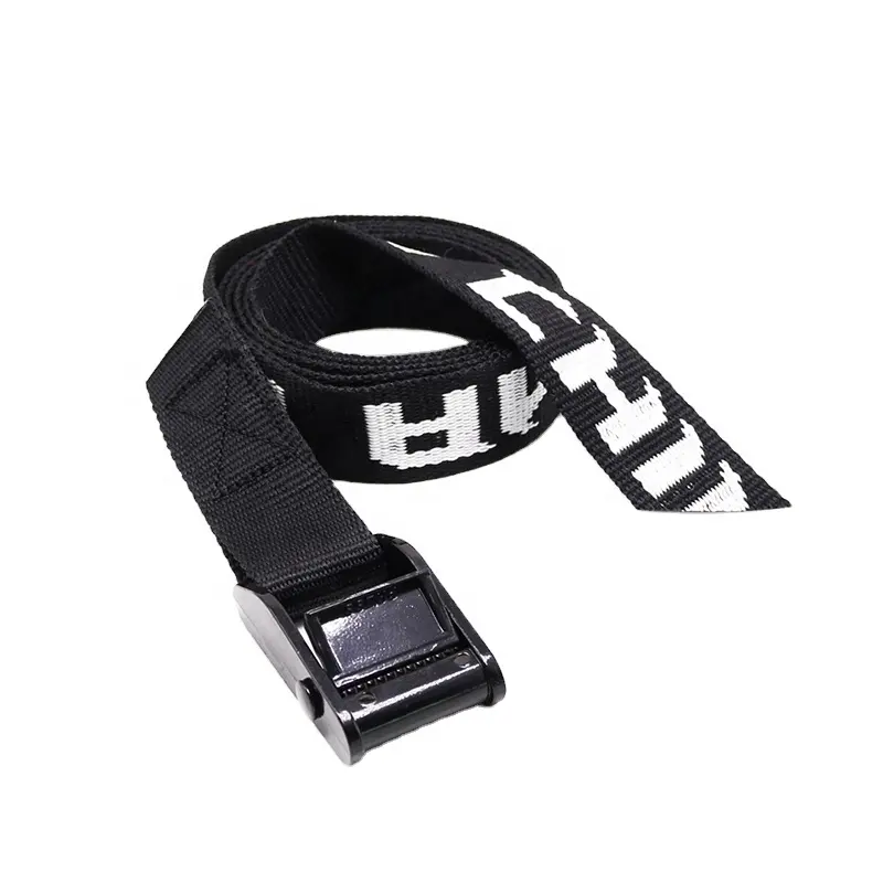 1 "25 Mét 350Kg Đen Endless Polyester Kim Loại Cam Khóa Hàng Hóa Lashing Khóa Tie Xuống Dây Đeo Webbing Với Logo Để Đóng Gói