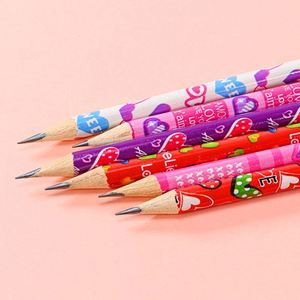 Crayons en bois écologiques HB standard à prise facile, thème Saint-Valentin, fournitures scolaires en gros pour enfants à prix abordable - Product Image 4