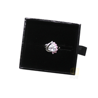 Boîte cadeau rigide de luxe personnalisée avec impression de logo pour bijoux (bague, collier, boucles d'oreilles, montre), gaufrage, revêtement UV, emballage personnalisé