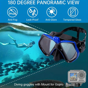 Máscara de <span class=keywords><strong>Buceo</strong></span> con Soporte para <span class=keywords><strong>GoPro</strong></span>, Cristal Templado Antivaho, Máscara de Snorkel a Prueba de Fugas - Product Image 3