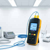 Alat Ukur Suhu Digital Thermocouple Tzone Genggam Tipe K/J/T Termometer Probe Suhu Tinggi Akurasi 0.3% Alarm Suhu Tinggi untuk