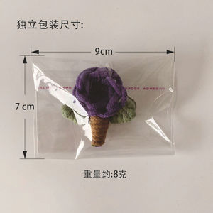 Wholesale Cute Handmade 3D Mini Crochet Rose Flower <b>Doll</b> Keychain Yarn Knitted Amigurumi Bag Charm Toy Pendant <b>Doll</b> Key Chain - Product Image 6